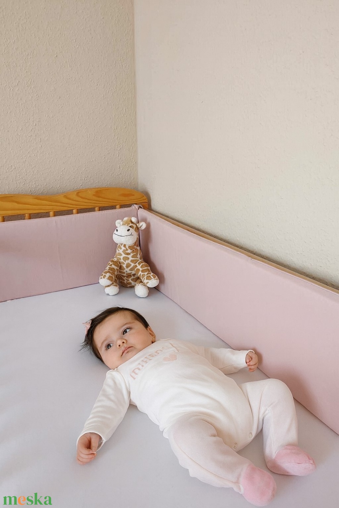 ,,ZOLICA Rácsvédő szivacsos - Pasztellmályva - baba - mama - baba ágynemű - rácsvédő & baldachin - Meska.hu