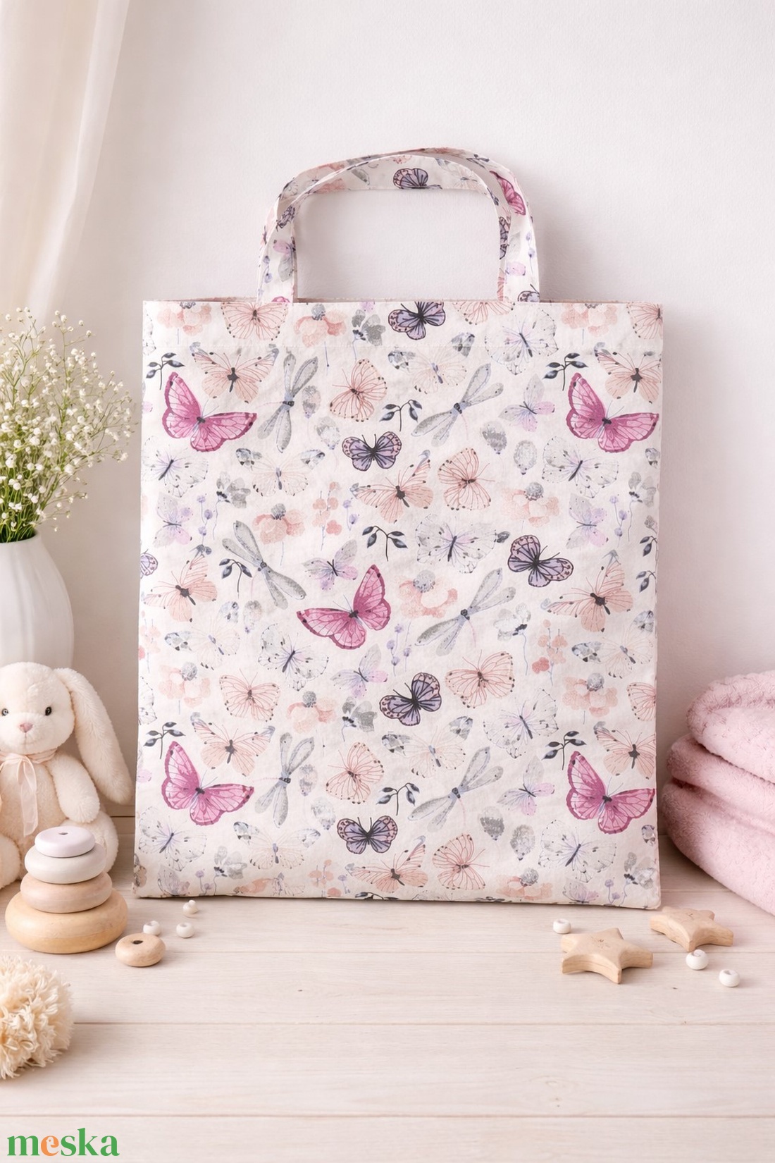 ,,ZOLICA Ovis ágyneműtartó táska - Pillangók tánca - játék & sport - ovis felszerelés - egyéb ovis kiegészítő - Meska.hu