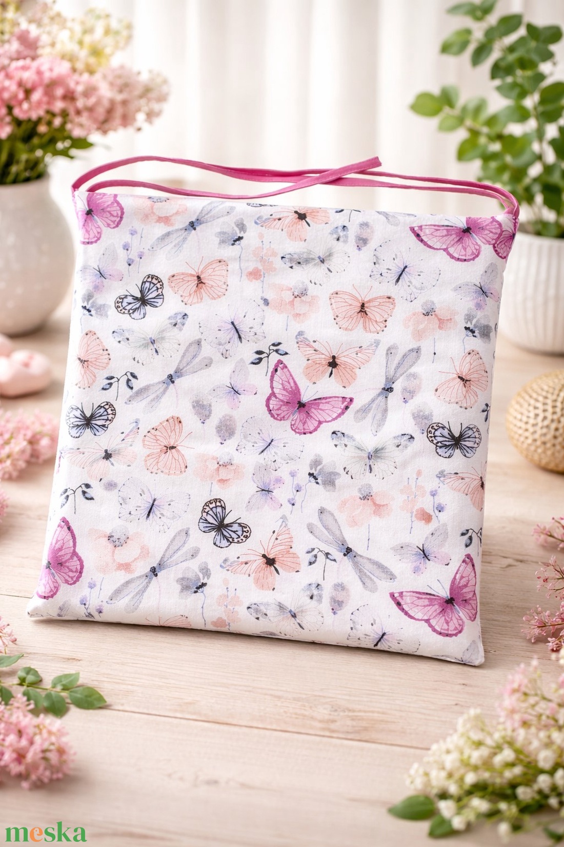 ,,ZOLICA Iskolai székpárna - Pillangók tánca - otthon & életmód - lakástextil - székpárna, huzat - Meska.hu