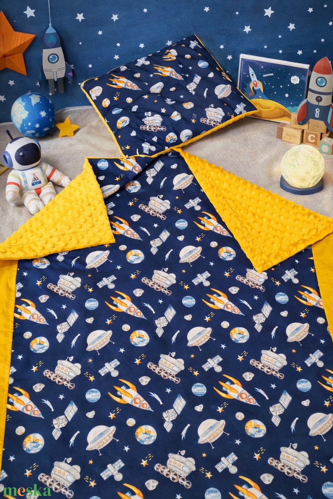 ,,ZOLICA Gyermekágynemű szett 2 részes - Csillagközi kaland - játék & sport - ovis felszerelés - ovis ágynemű - Meska.hu