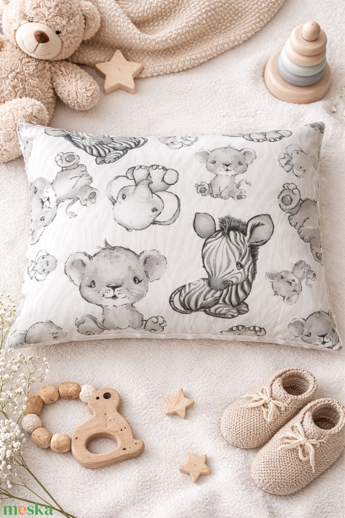 Gyermekpárna PRÉMIUM - Safari - játék & sport - ovis felszerelés - ovis párna, kispárna - Meska.hu