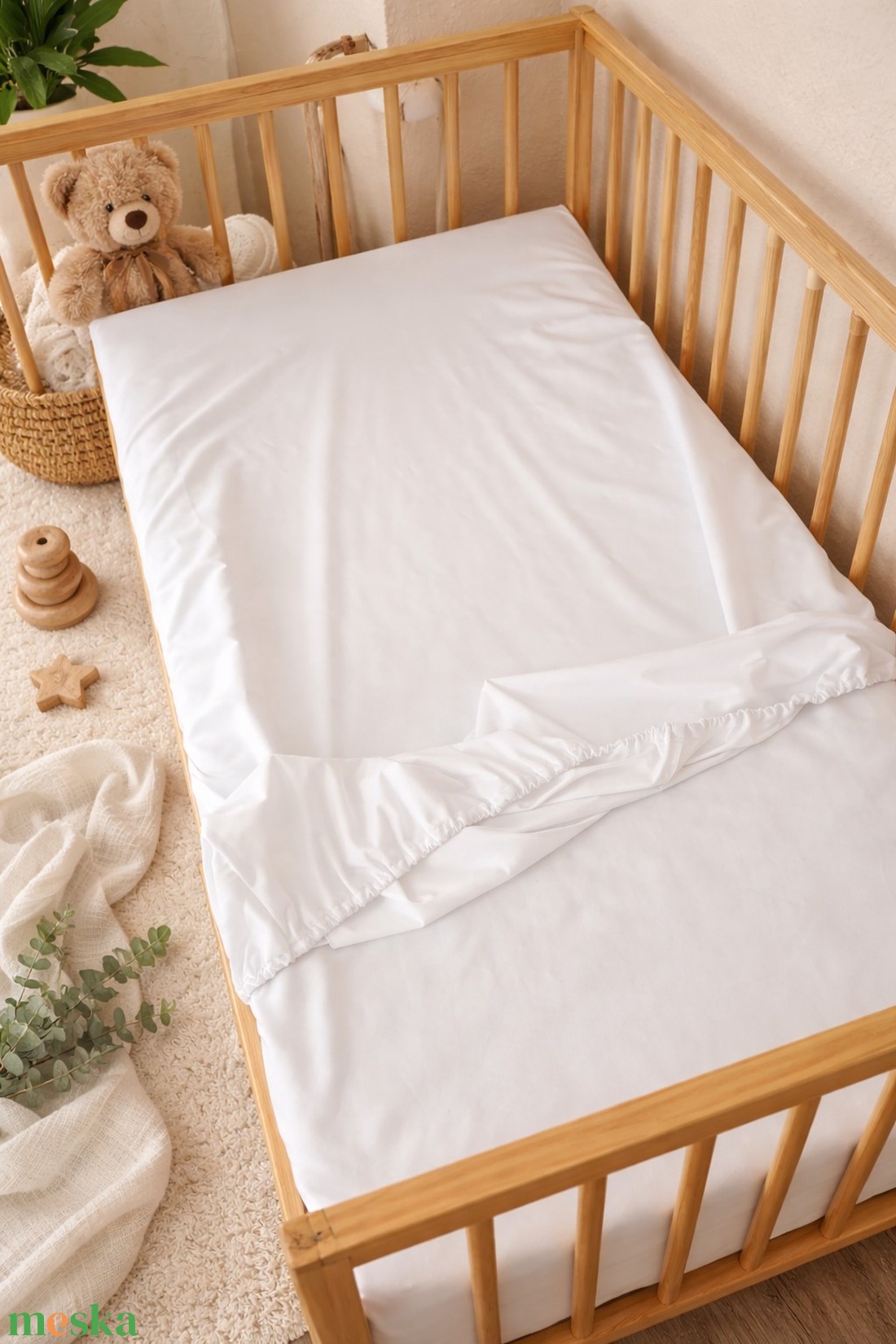 Matracvédő vízhatlan gumis lepedő babaágyba - többféle méretben - baba - mama - baba ágynemű - babatakaró, gyerek pléd - Meska.hu