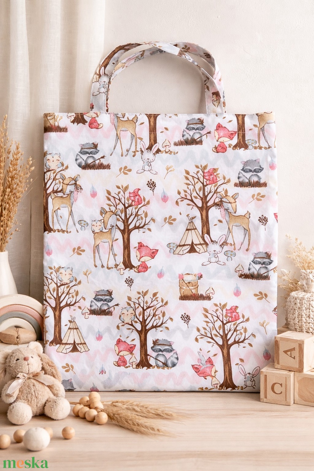 Ovis ágyneműtartó táska - Az erdő állatai - játék & sport - ovis felszerelés - egyéb ovis kiegészítő - Meska.hu