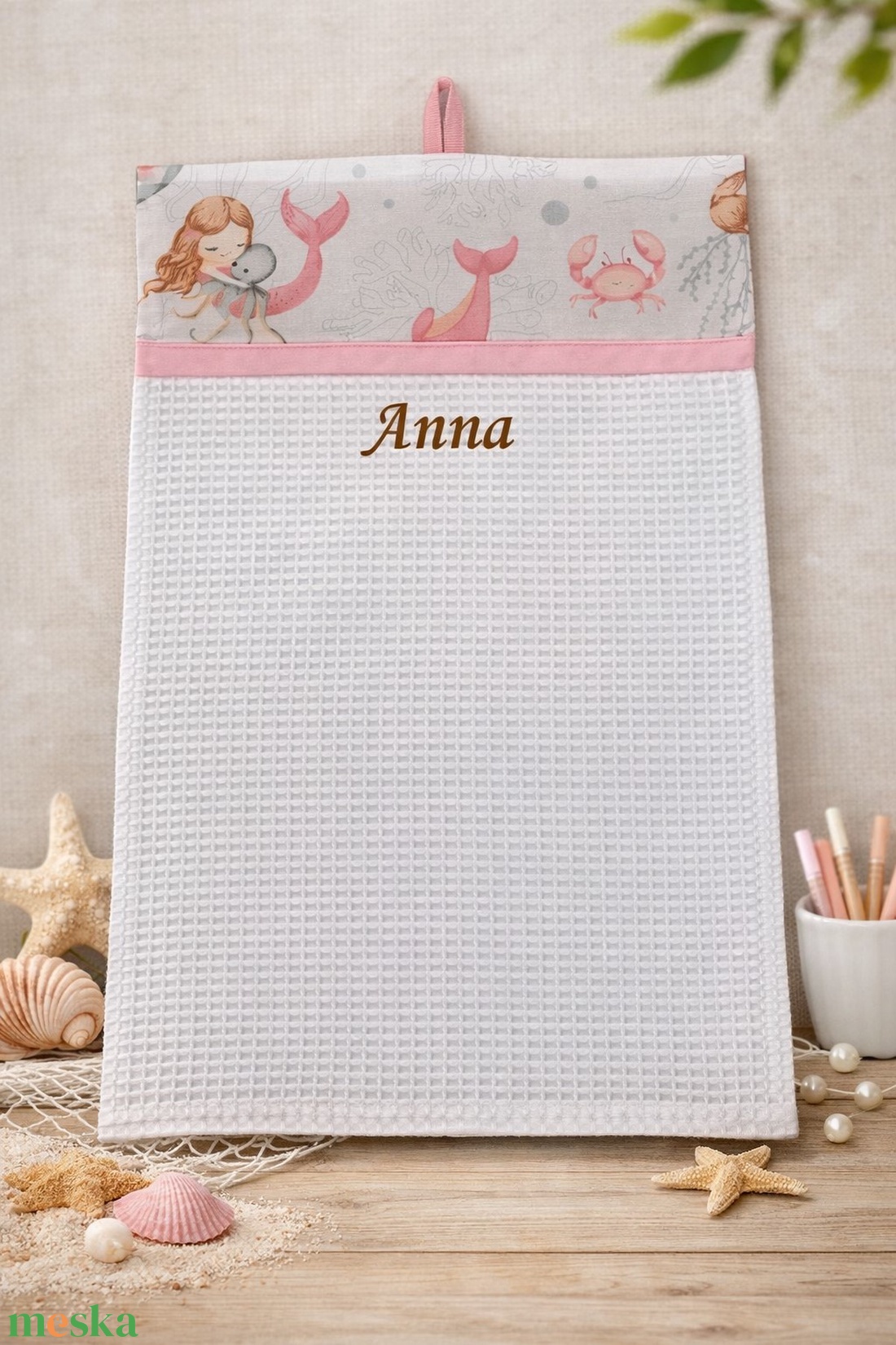 ,,ZOLICA Ovis kéztörlő PRÉMIUM - Kis sellők világa - játék & sport - ovis felszerelés - egyéb ovis kiegészítő - Meska.hu