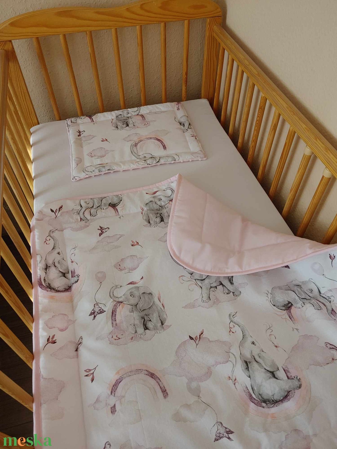 ,,ZOLICA Pólya 3 in 1 - elefántok - baba - mama - baba ágynemű - pólya - Meska.hu