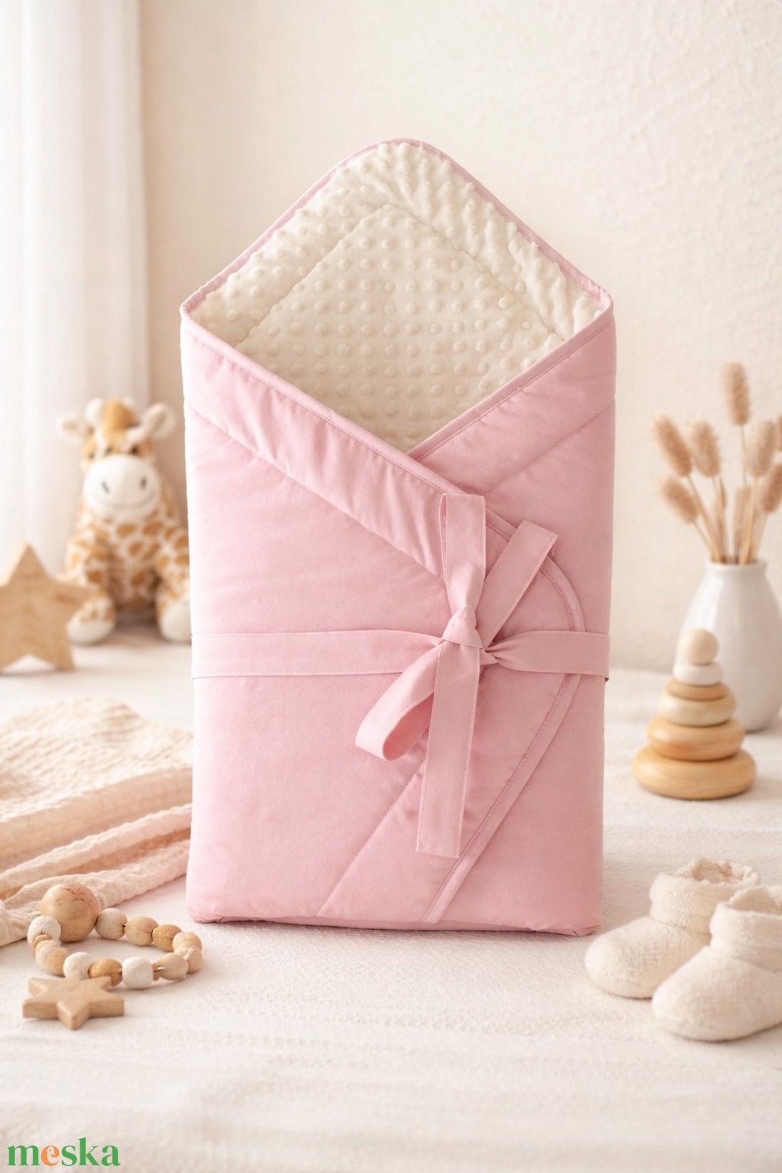 ,,ZOLICA Pólya 3 in 1 -Pasztellmályva, bézs - baba - mama - baba ágynemű - pólya - Meska.hu