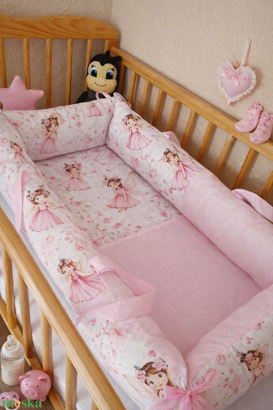 ,,ZOLICA Babafészek téglalap alakú - Tündérkert - baba - mama - baba ágynemű - babafészek - Meska.hu