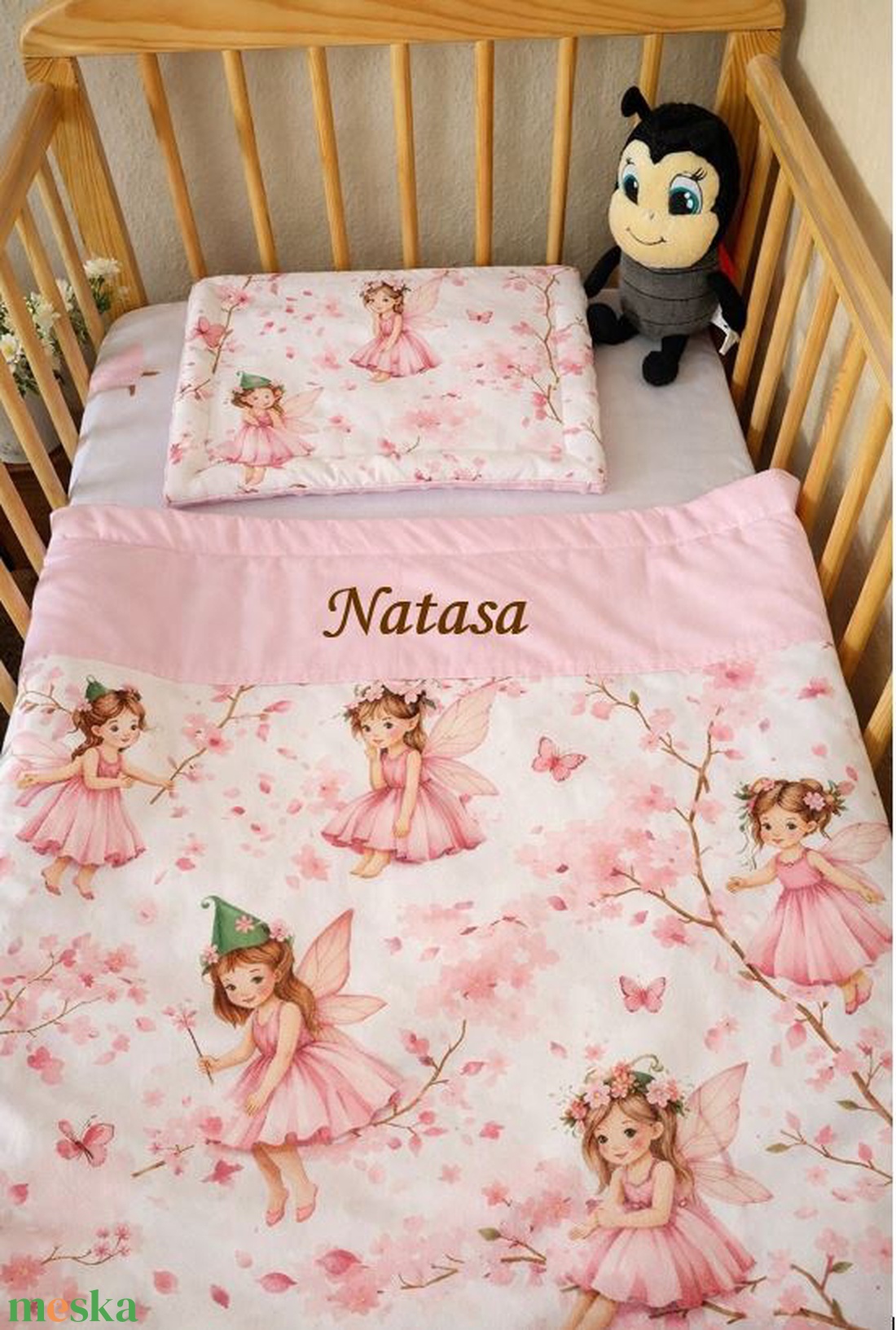 Babaágynemű szett 2 részes - Tündérkert - baba - mama - baba ágynemű - szett kiságyba - Meska.hu
