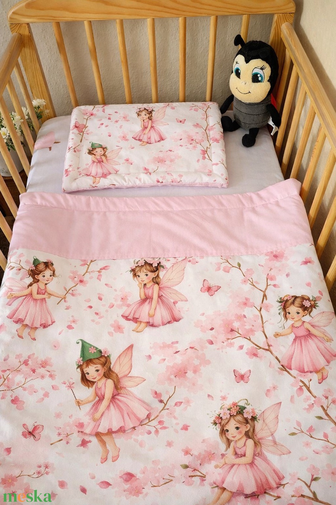 Babaágynemű szett 2 részes - Tündérkert - baba - mama - baba ágynemű - szett kiságyba - Meska.hu