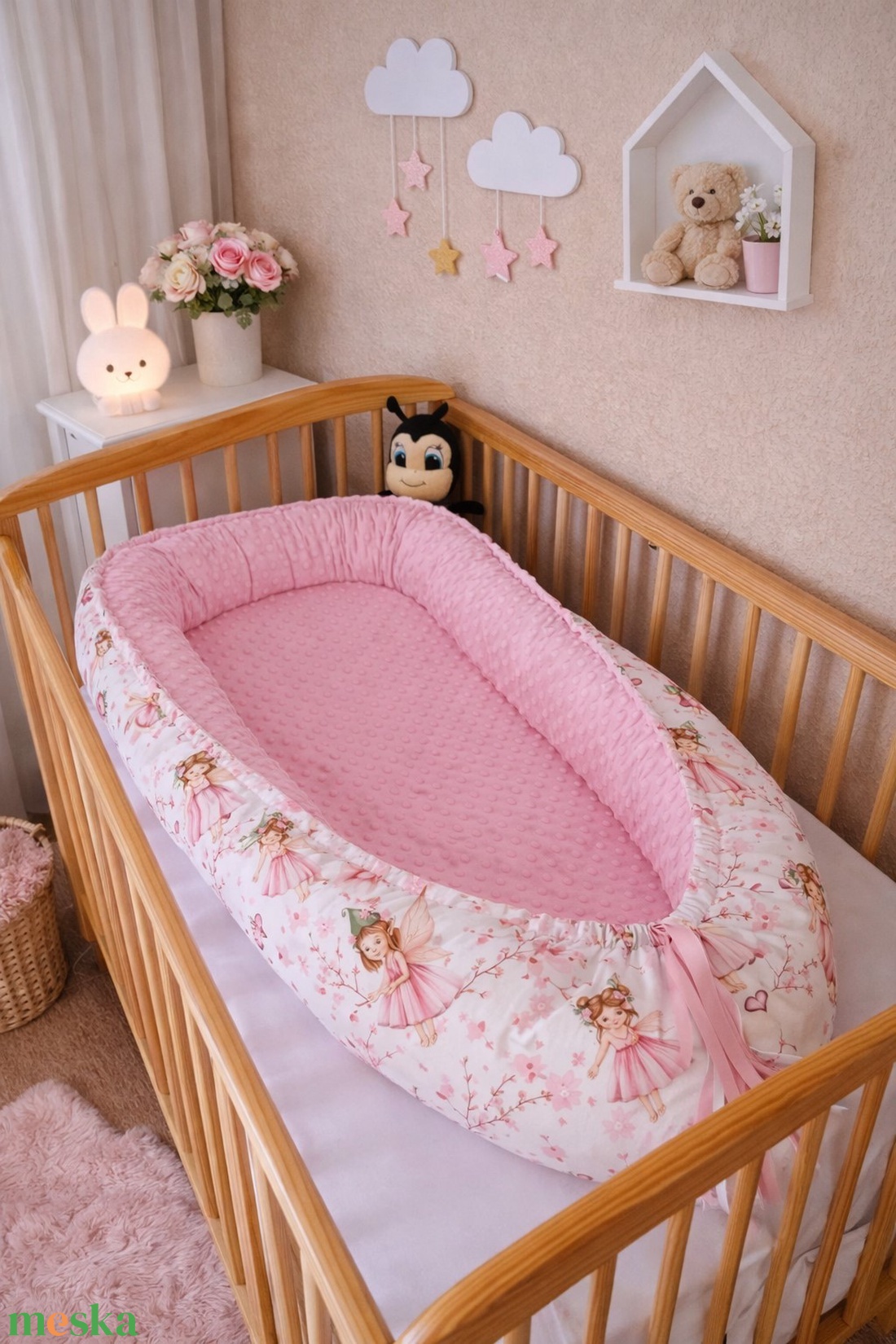 ,,ZOLICA Csepp alakú babafészek - Tündérkert - baba - mama - baba ágynemű - babafészek - Meska.hu