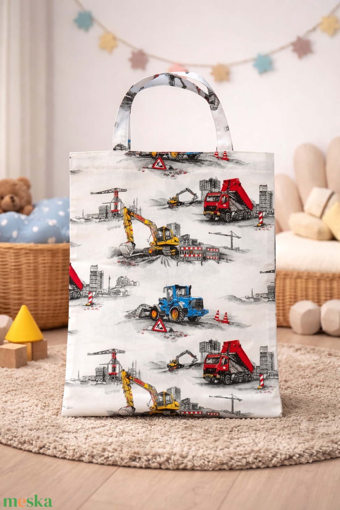 ,,ZOLICA Ovis ágyneműtartó táska - Dömper és barátai - játék & sport - ovis felszerelés - egyéb ovis kiegészítő - Meska.hu