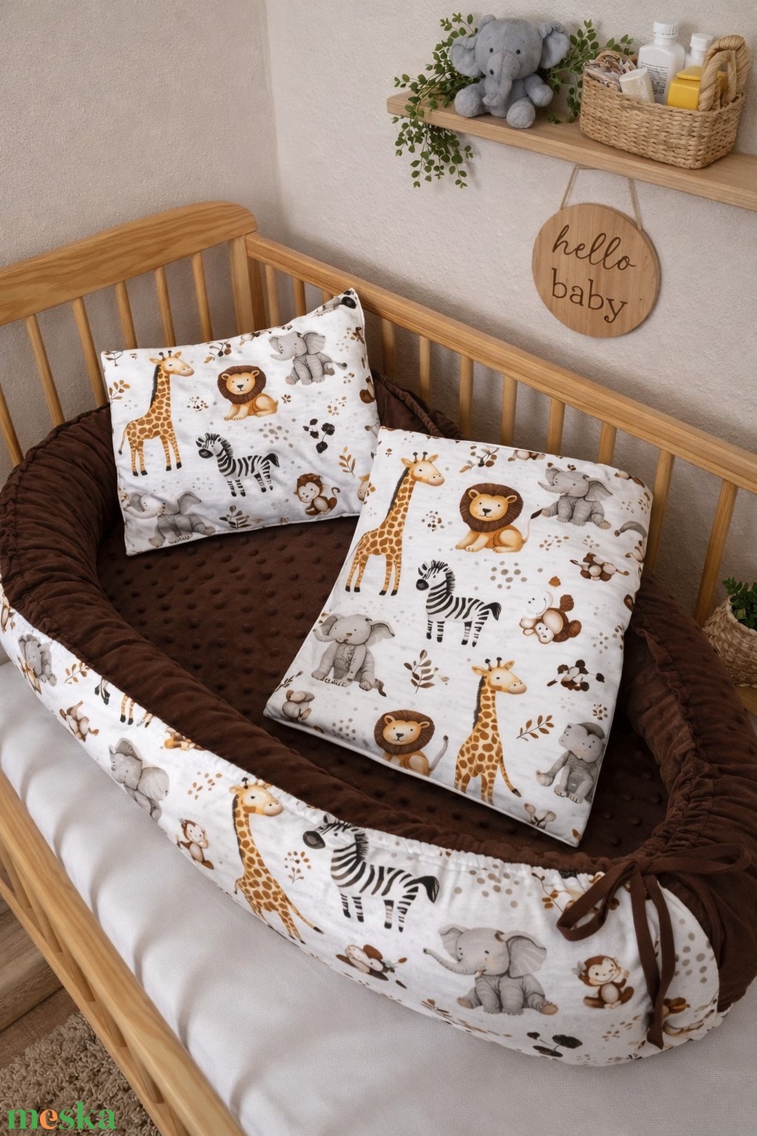 ,,ZOLICA Babafészek szett 3 részes - pasztellmályva, bézs - baba - mama - baba ágynemű - babafészek - Meska.hu