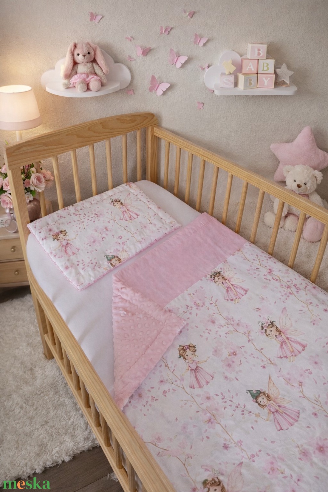 Babaágynemű szett 2 részes - Tündérkert - baba - mama - baba ágynemű - szett kiságyba - Meska.hu