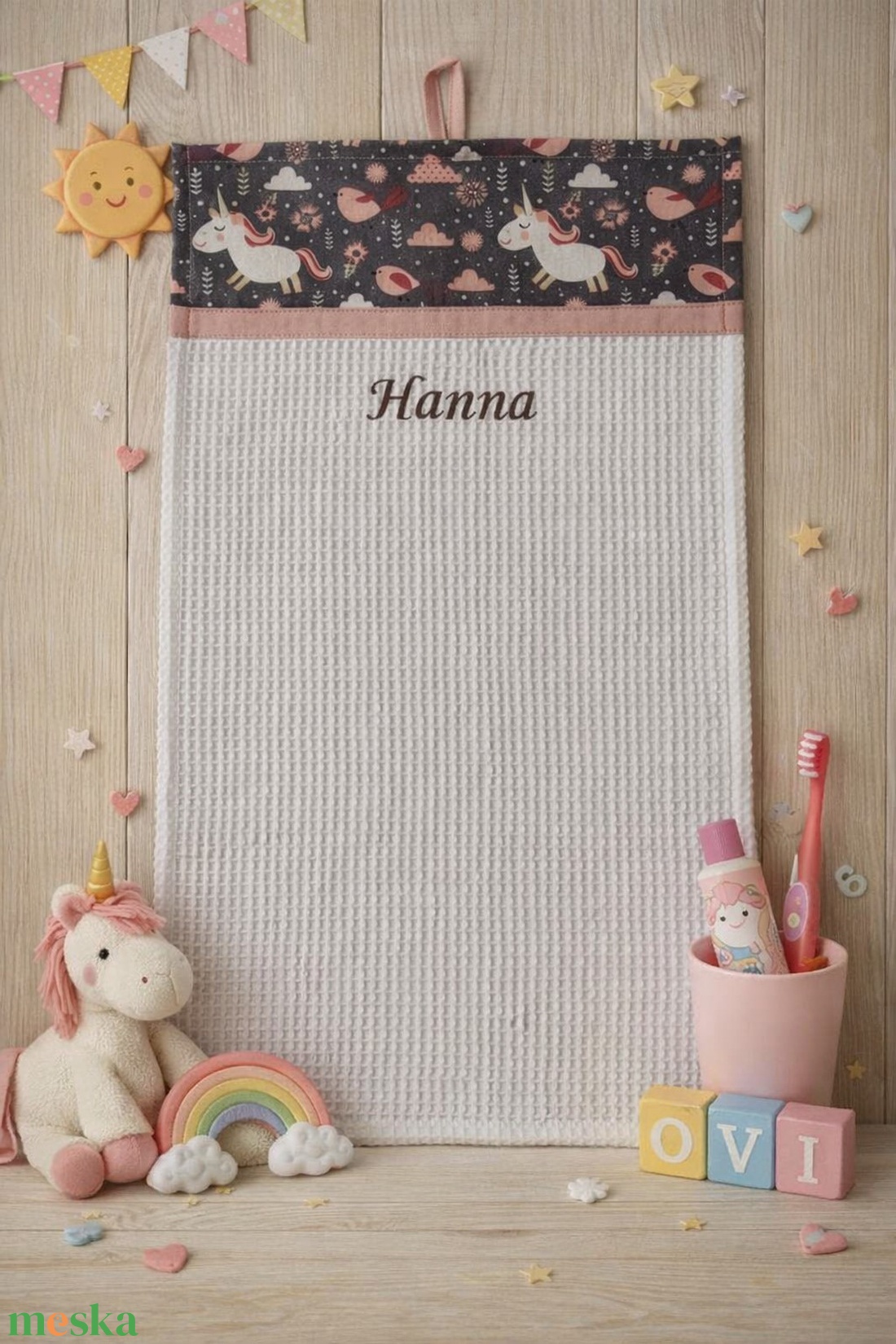 Ovis kéztörlő PRÉMIUM - Unicornis - játék & sport - ovis felszerelés - egyéb ovis kiegészítő - Meska.hu