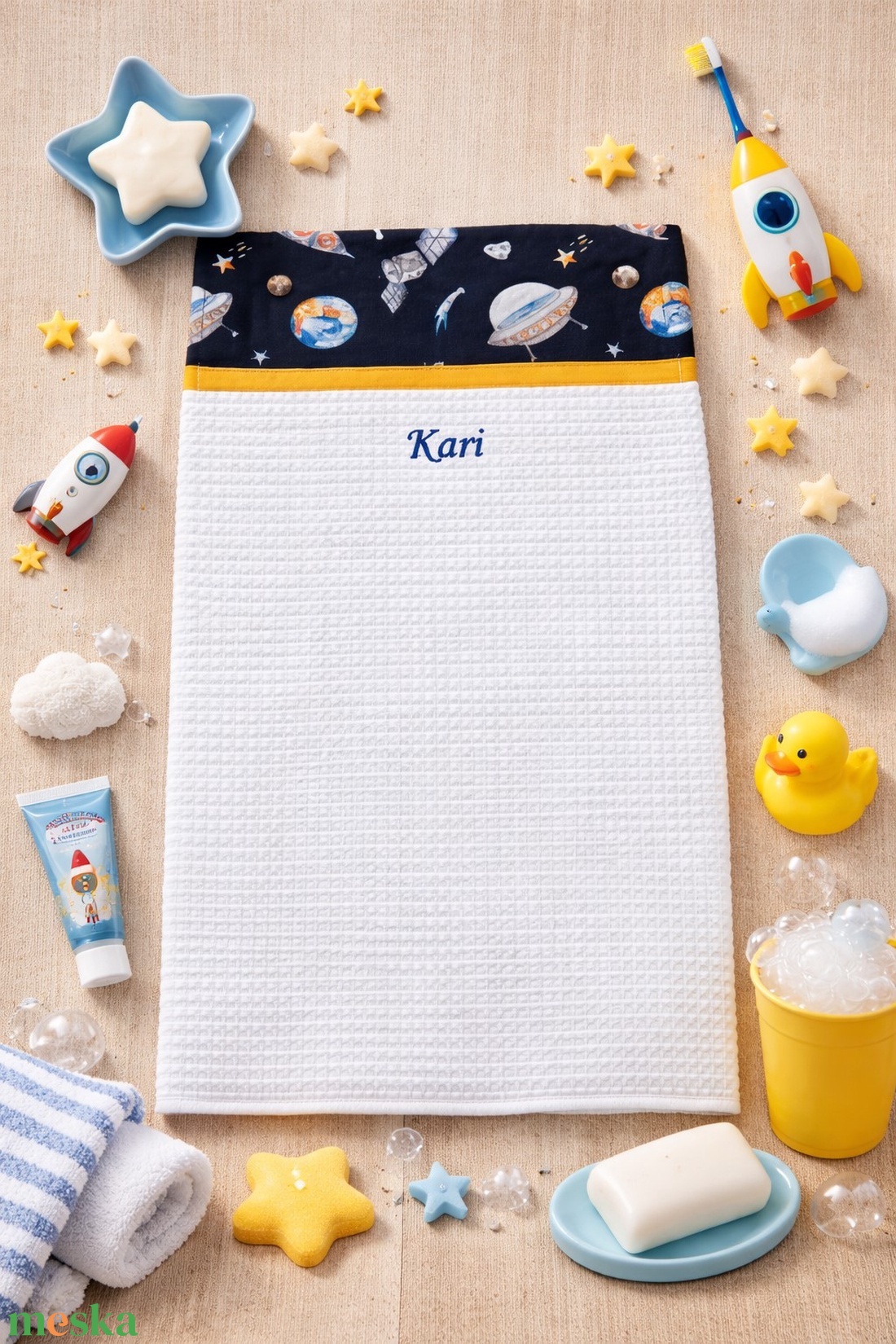 Ovis kéztörlő PRÉMIUM - Csillagközi kaland - játék & sport - ovis felszerelés - egyéb ovis kiegészítő - Meska.hu