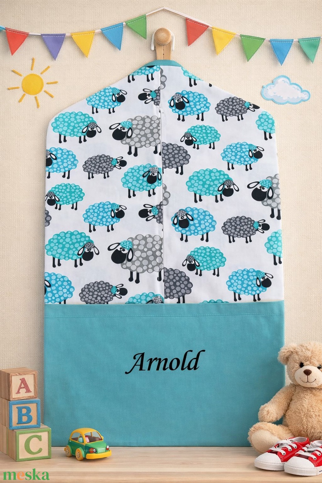 Ovis zsák - Bárányfelhő - játék & sport - ovis felszerelés - ovis szett - Meska.hu