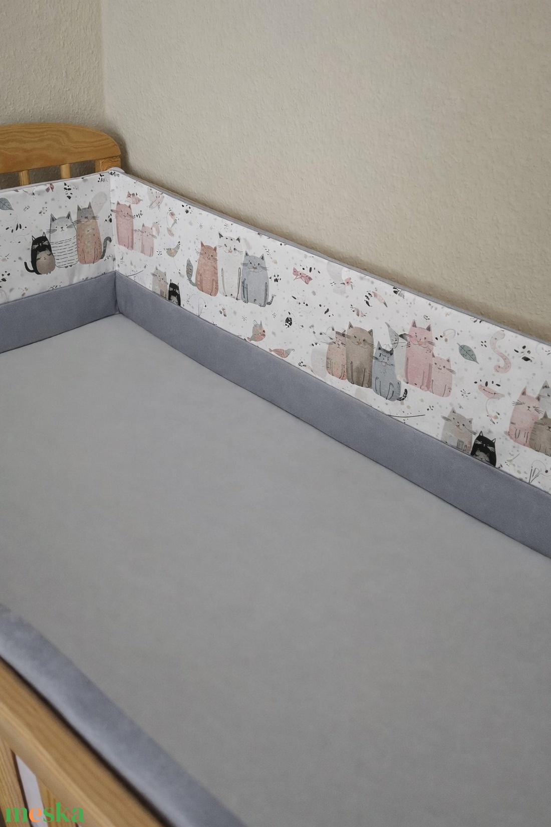 ,,ZOLICA Rácsvédő MAGAS szivacsos -Puha mancsok - baba - mama - baba ágynemű - rácsvédő & baldachin - Meska.hu