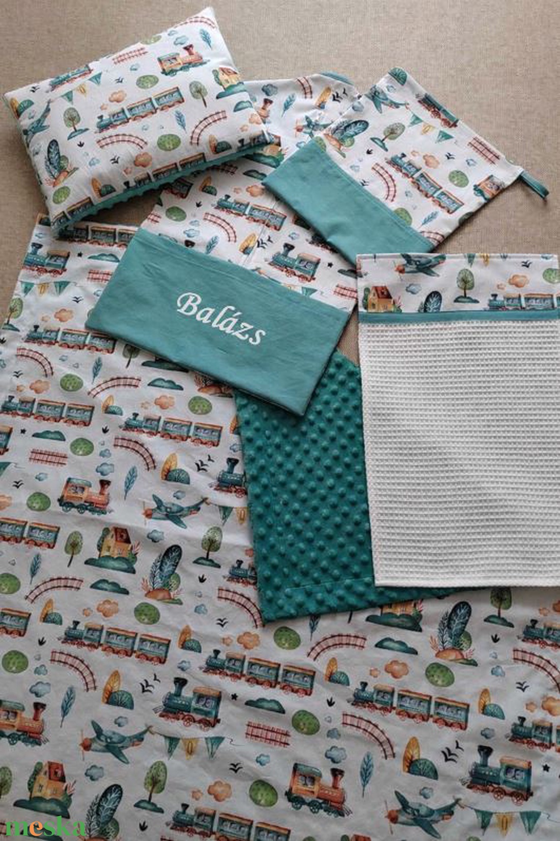 Ovis szett 5 részes - Mozdony mese - játék & sport - ovis felszerelés - ovis szett - Meska.hu