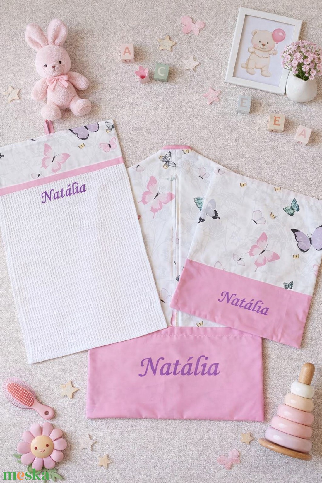 Ovis szett 3 részes - Pillangóálom - játék & sport - ovis felszerelés - ovis szett - Meska.hu