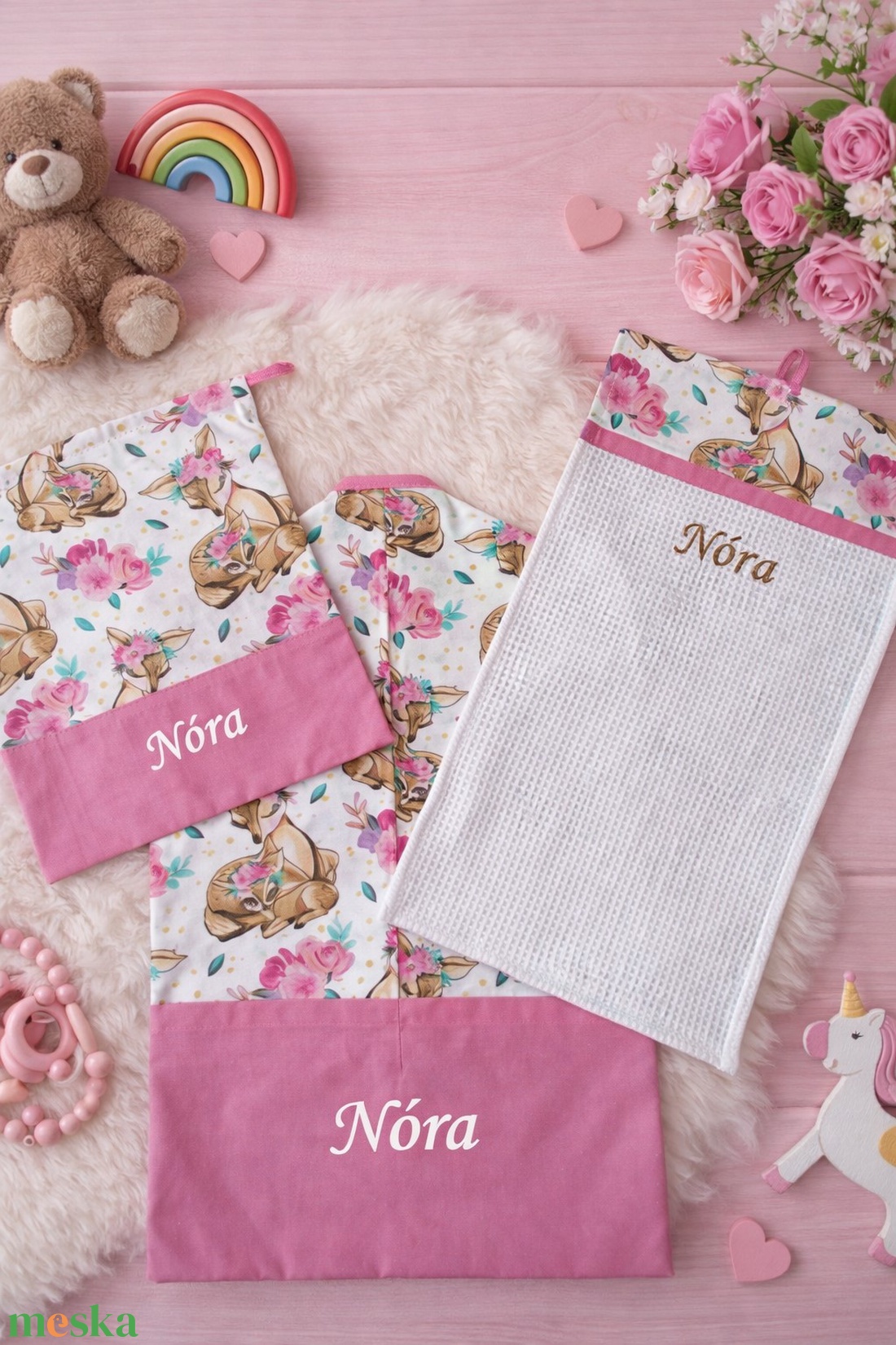 Ovis szett 3 részes - Őzikeálom - játék & sport - ovis felszerelés - ovis szett - Meska.hu