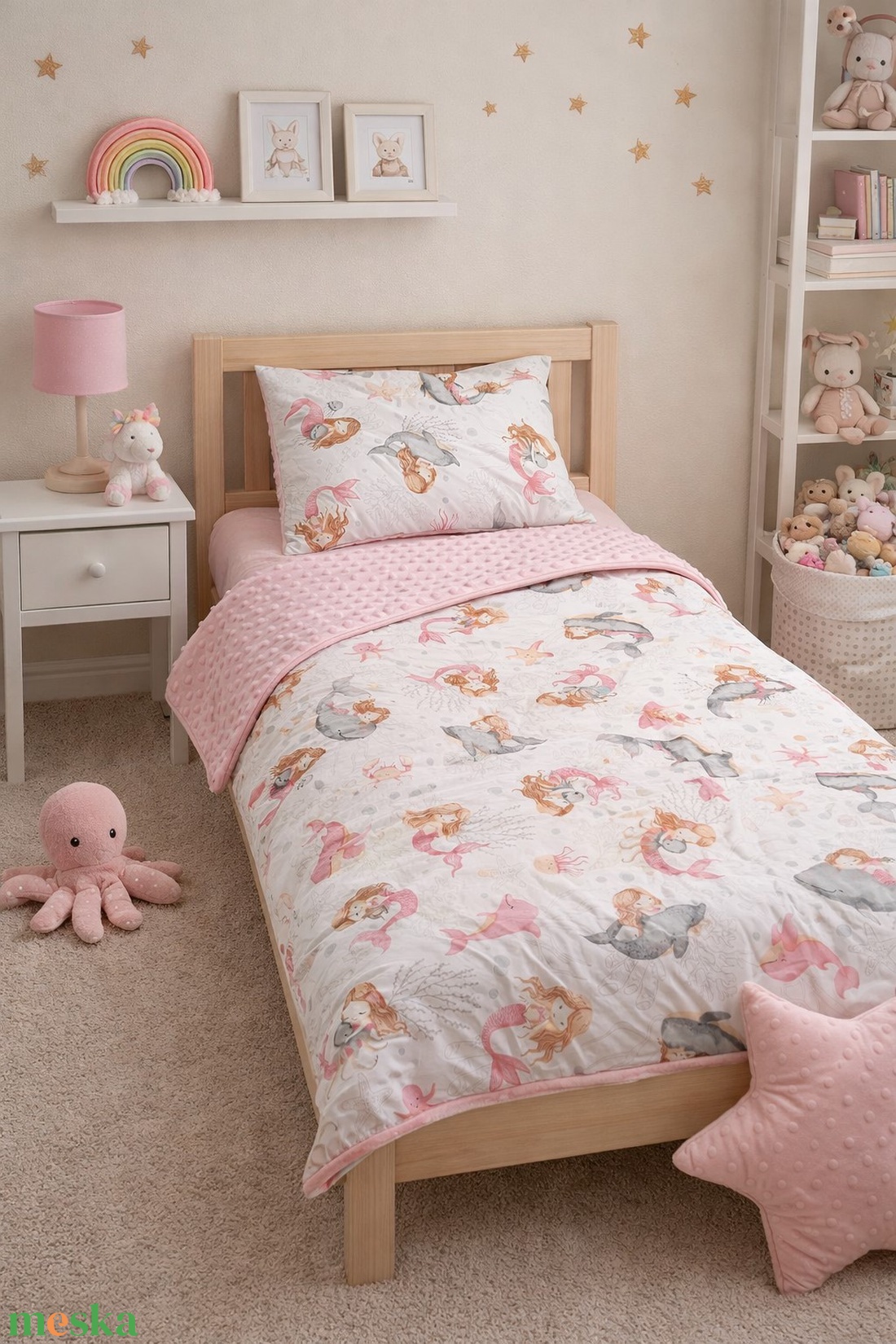 ,,ZOLICA Gyermekágynemű szett 2 részes - Kis sellők világa - játék & sport - ovis felszerelés - ovis ágynemű - Meska.hu