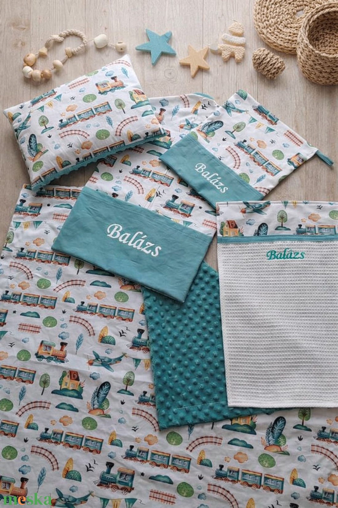 Ovis szett 5 részes - Mozdony mese - játék & sport - ovis felszerelés - ovis szett - Meska.hu