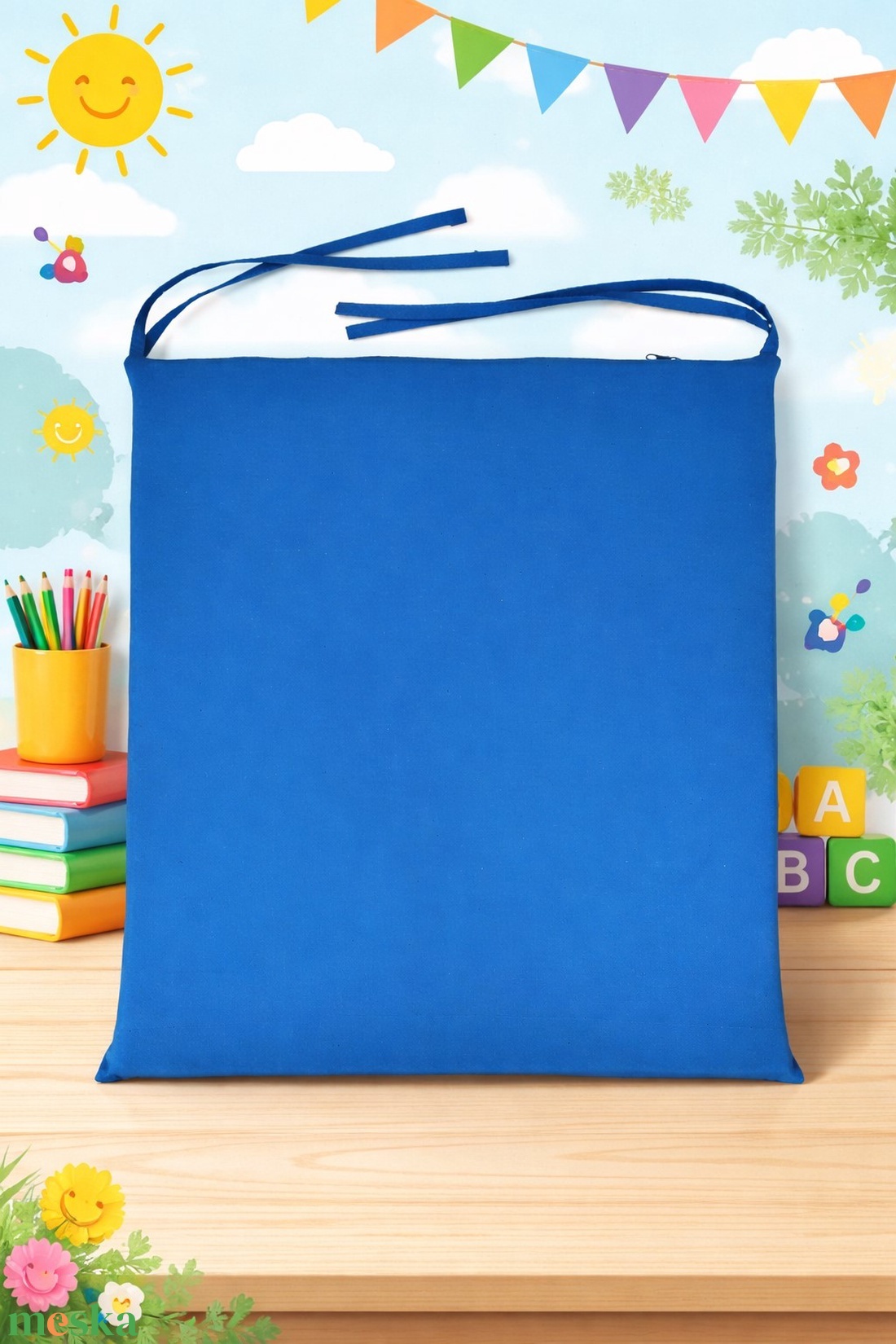 Iskolai székpárna - Kobaltkék - otthon & életmód - lakástextil - székpárna, huzat - Meska.hu