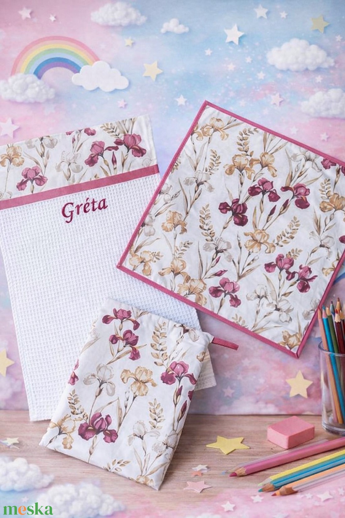 ,,ZOLICA Iskolai tisztasági csomag - Íriszkert - játék & sport - ovis felszerelés - tisztasági csomag - Meska.hu