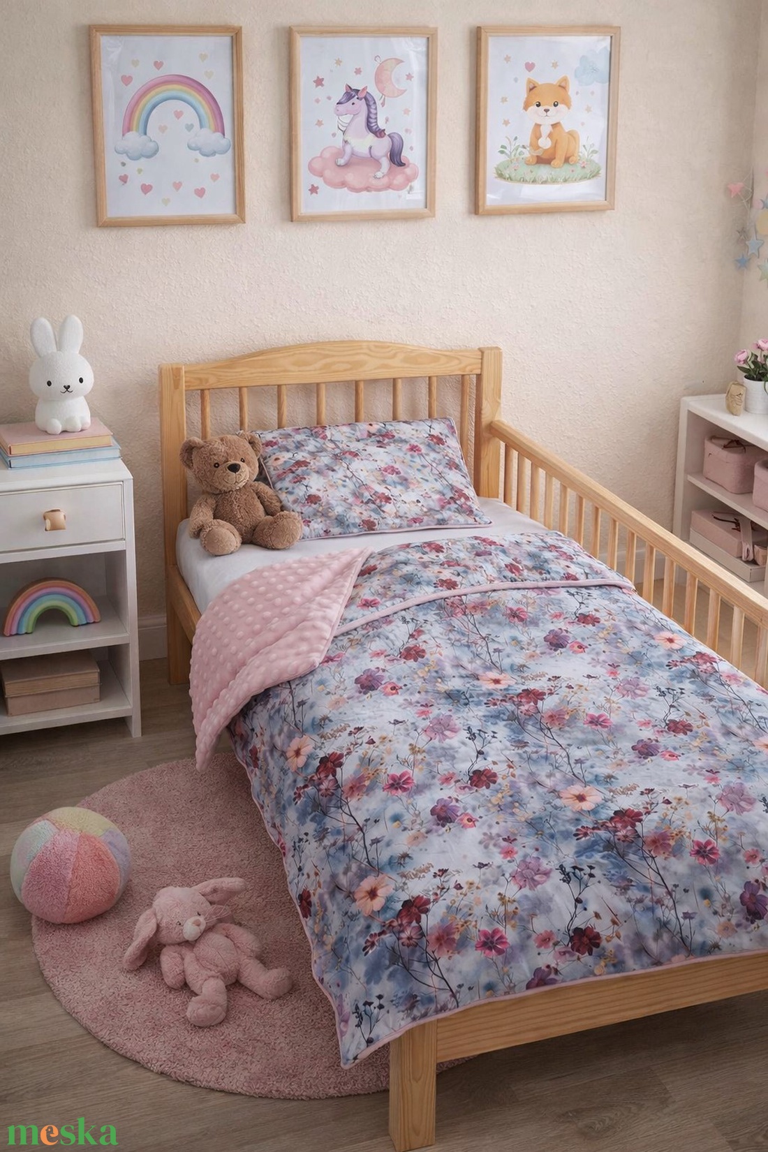 ,,ZOLICA Gyermekágynemű szett 2 részes PRÉMIUM - Virágtenger - játék & sport - ovis felszerelés - ovis ágynemű - Meska.hu