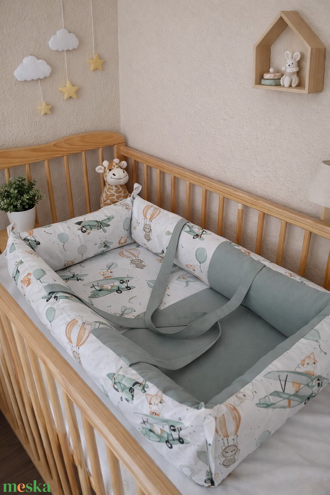 ,,ZOLICA Babafészek téglalap alakú - Repülő álom - baba - mama - baba ágynemű - babafészek - Meska.hu