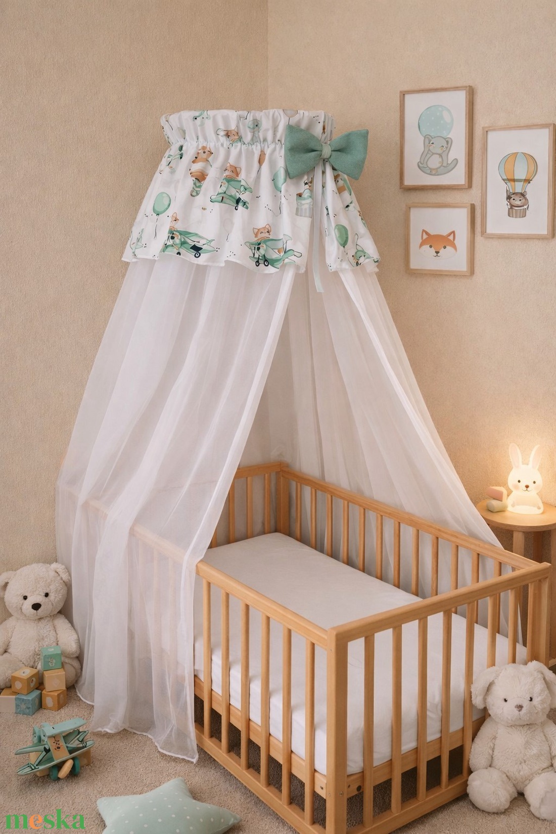 ,,ZOLICA Baldachin - Repülő álom - baba - mama - baba ágynemű - rácsvédő & baldachin - Meska.hu