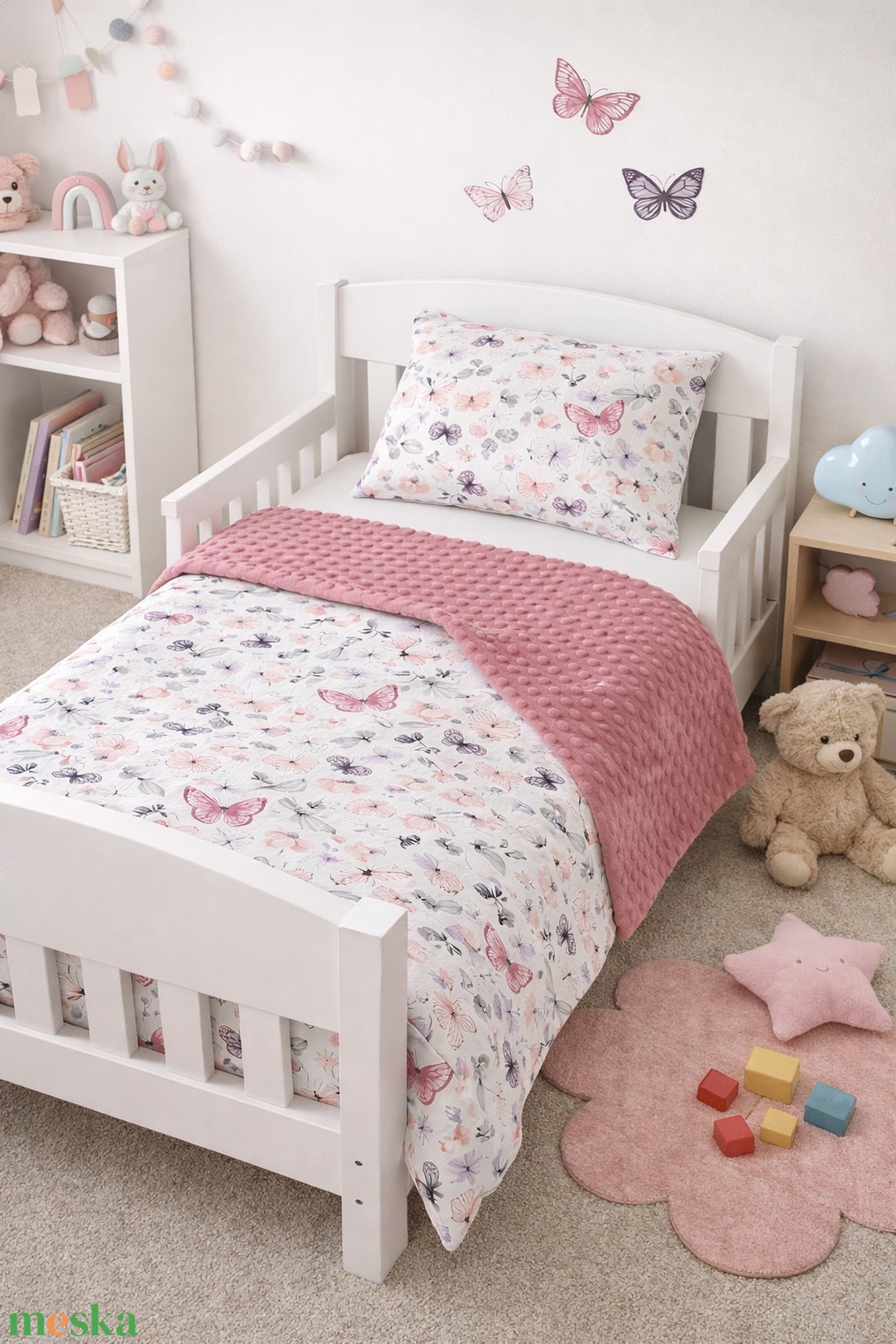 Gyermekágynemű szett 2 részes - Pillangók tánca - játék & sport - ovis felszerelés - ovis ágynemű - Meska.hu