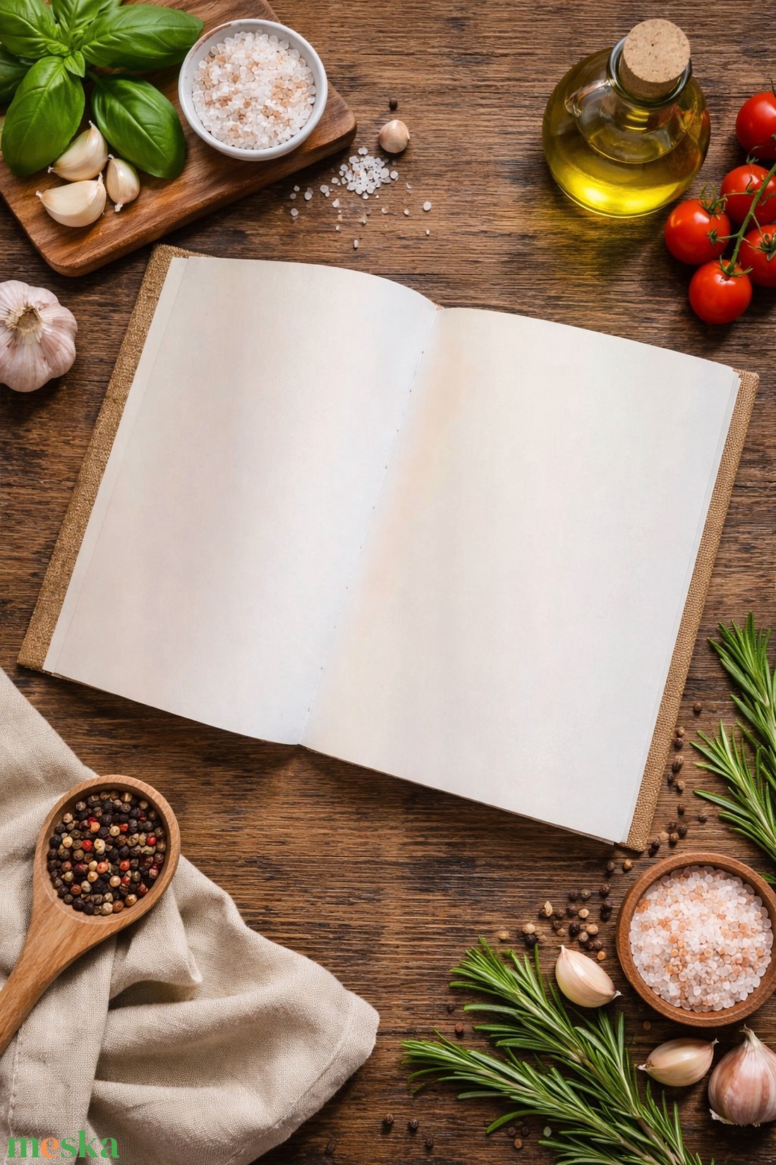 Receptfüzet hímzett borítóval - otthon & életmód - konyhafelszerelés, tálalás - sütés, főzés - receptfüzet - Meska.hu