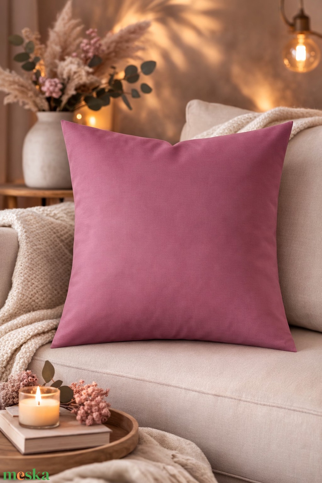 Díszpárna huzat - sötétmályva - otthon & életmód - lakástextil - párna & párnahuzat - díszpárnahuzat - Meska.hu