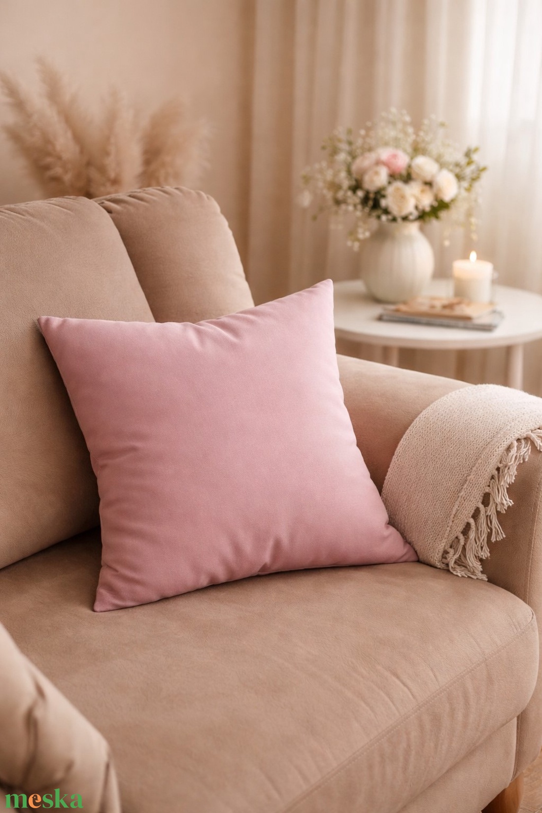 Díszpárna huzat - pasztellmályva - otthon & életmód - lakástextil - párna & párnahuzat - díszpárnahuzat - Meska.hu