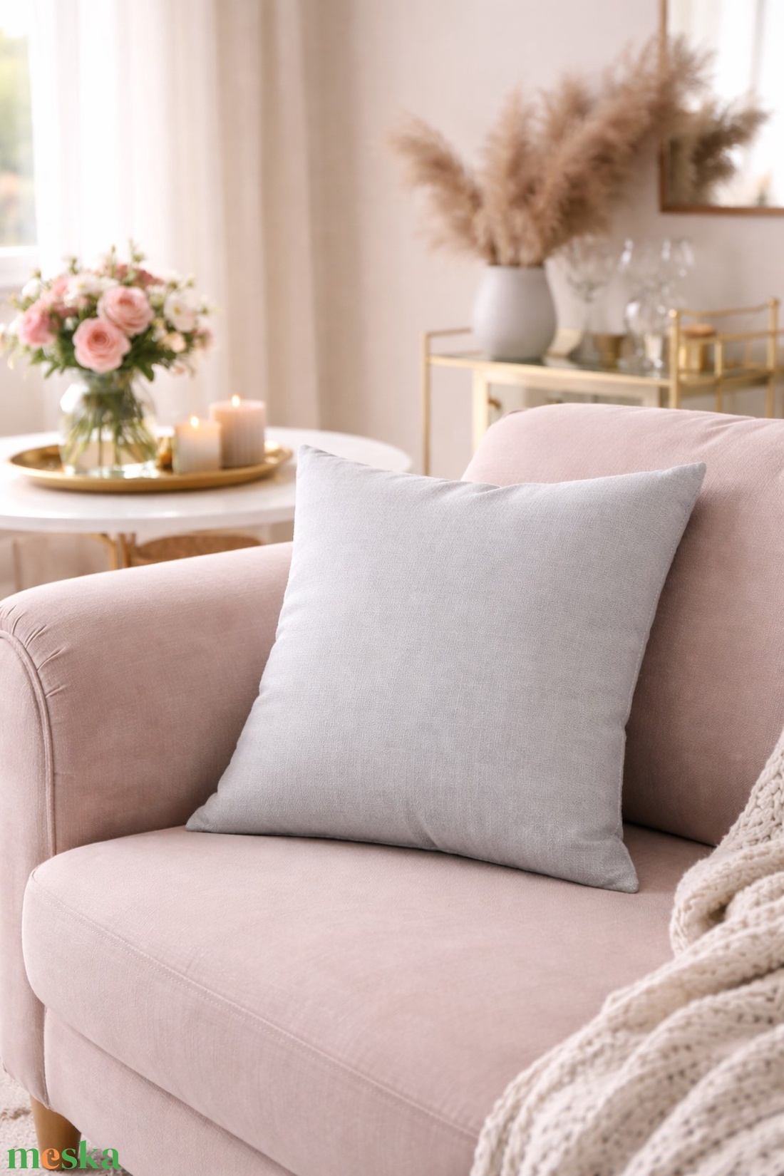 ,,ZOLICA Díszpárna huzat - ezüstszürke - otthon & életmód - lakástextil - párna & párnahuzat - díszpárnahuzat - Meska.hu