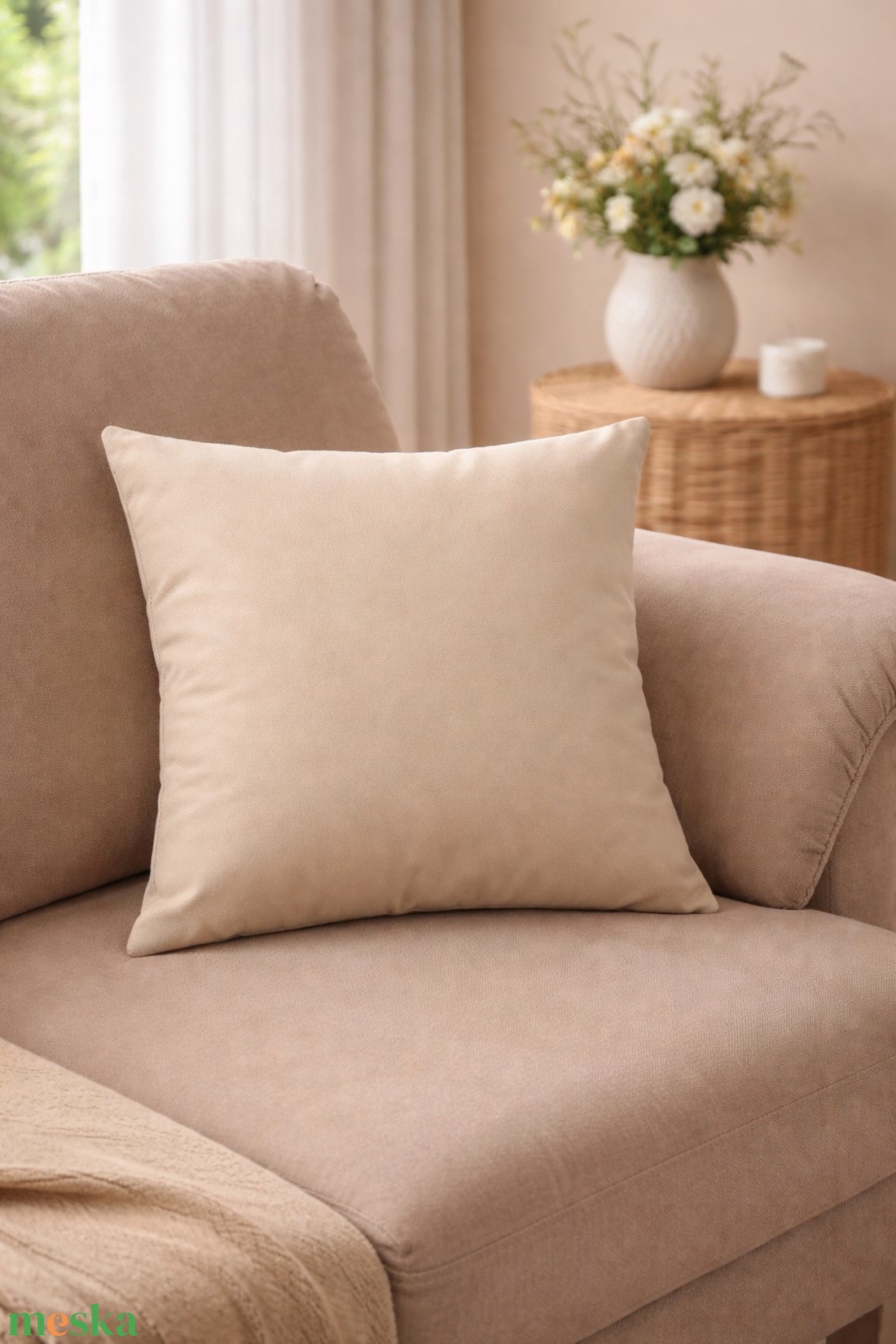 ,,ZOLICA Díszpárna huzat - bézs - otthon & életmód - lakástextil - párna & párnahuzat - díszpárnahuzat - Meska.hu