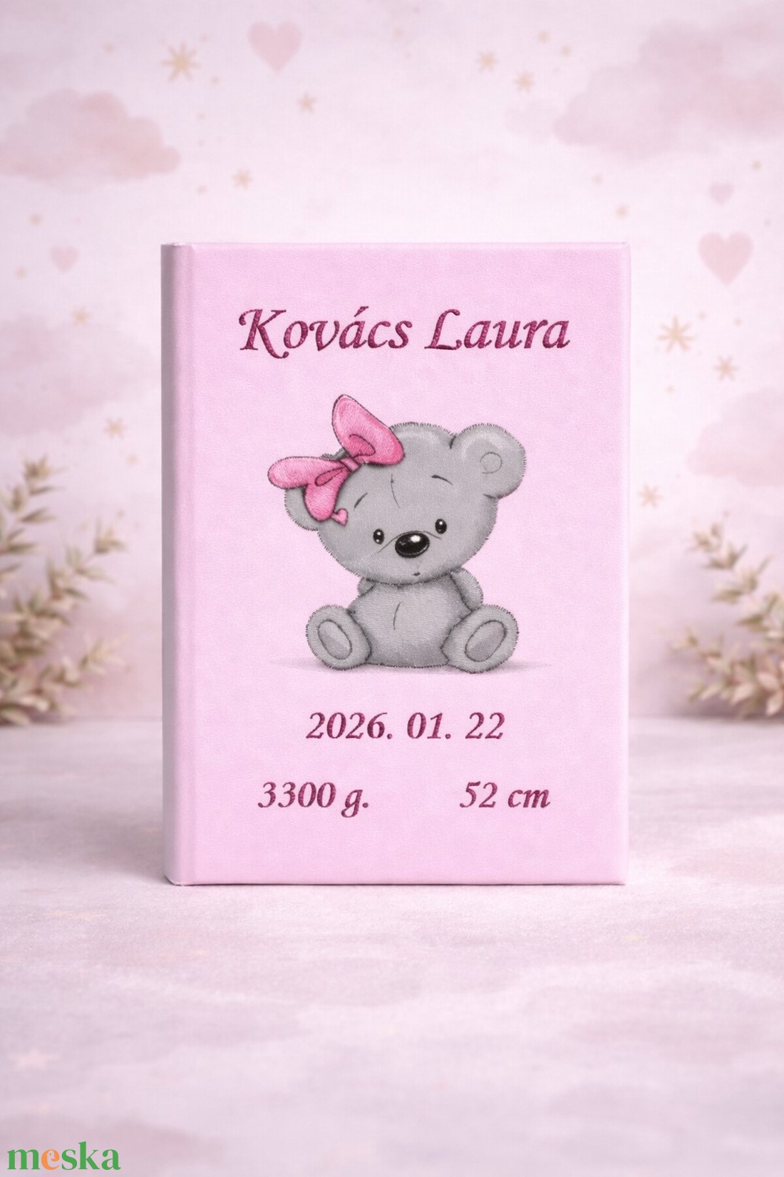 Babafotóalbum - rózsaszín - esküvő - emlék & ajándék - album & fotóalbum - Meska.hu
