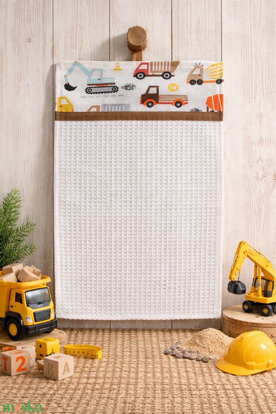 Ovis kéztörlő PRÉMIUM - Építkezős álmok - játék & sport - ovis felszerelés - egyéb ovis kiegészítő - Meska.hu