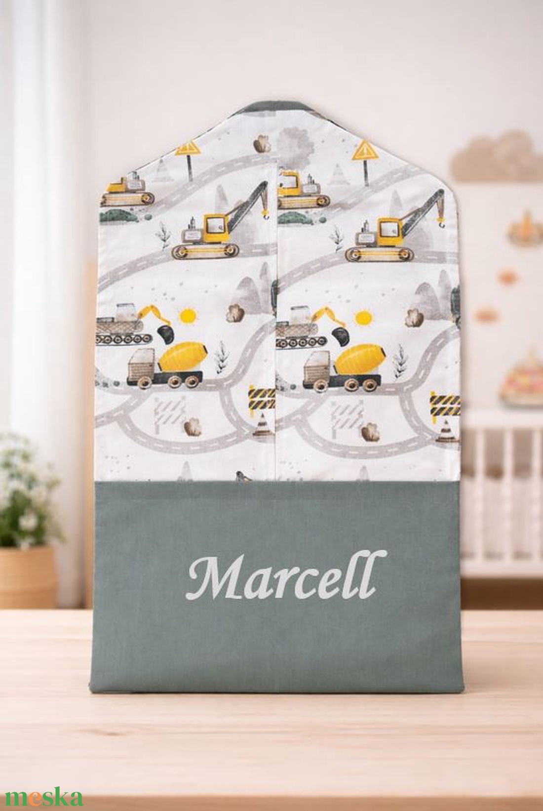 Ovis vállfás zsák - Munkagépek az úton - játék & sport - ovis felszerelés - ovis szett - Meska.hu