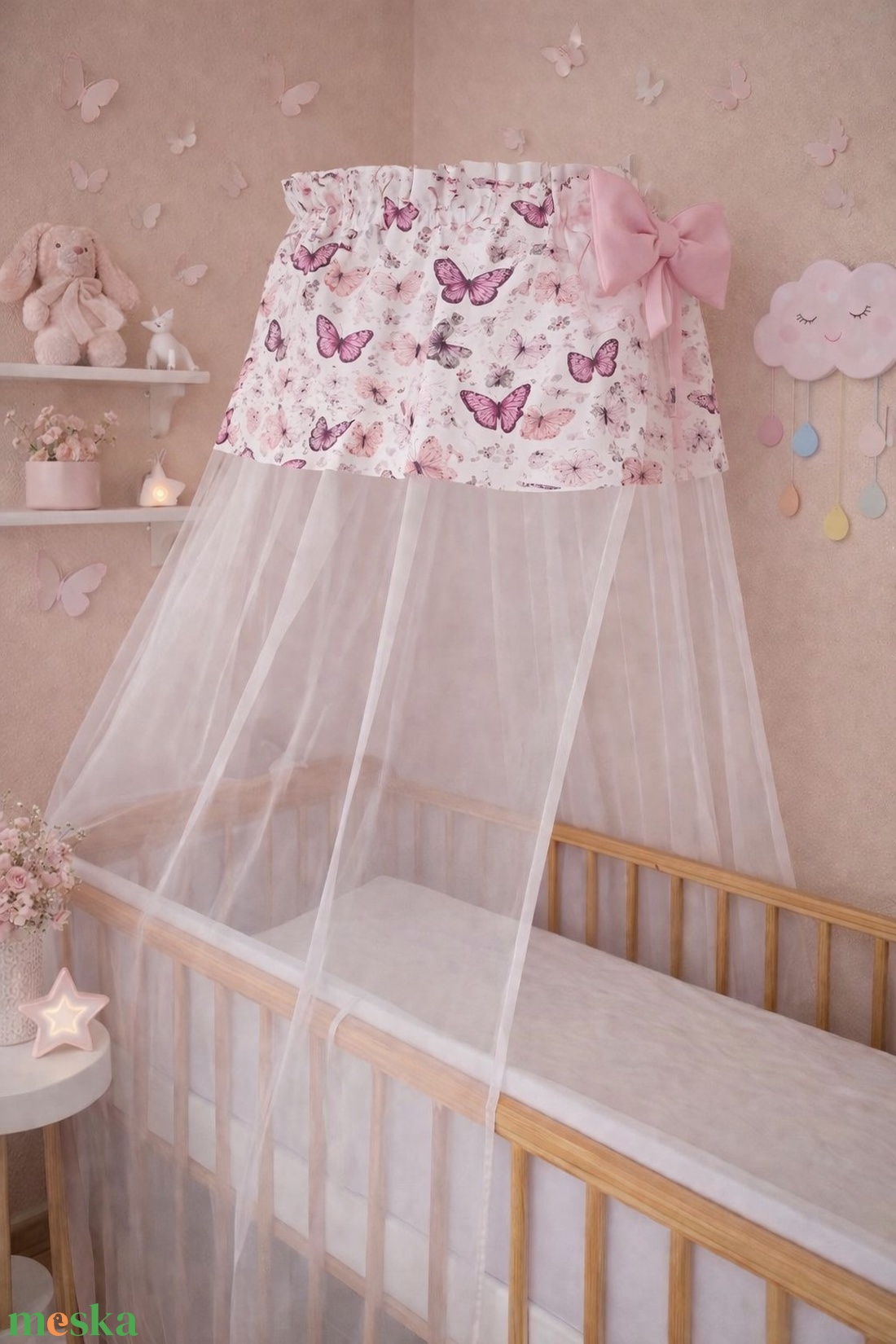 Baldachin - Pillangóliget - baba - mama - baba ágynemű - rácsvédő & baldachin - Meska.hu