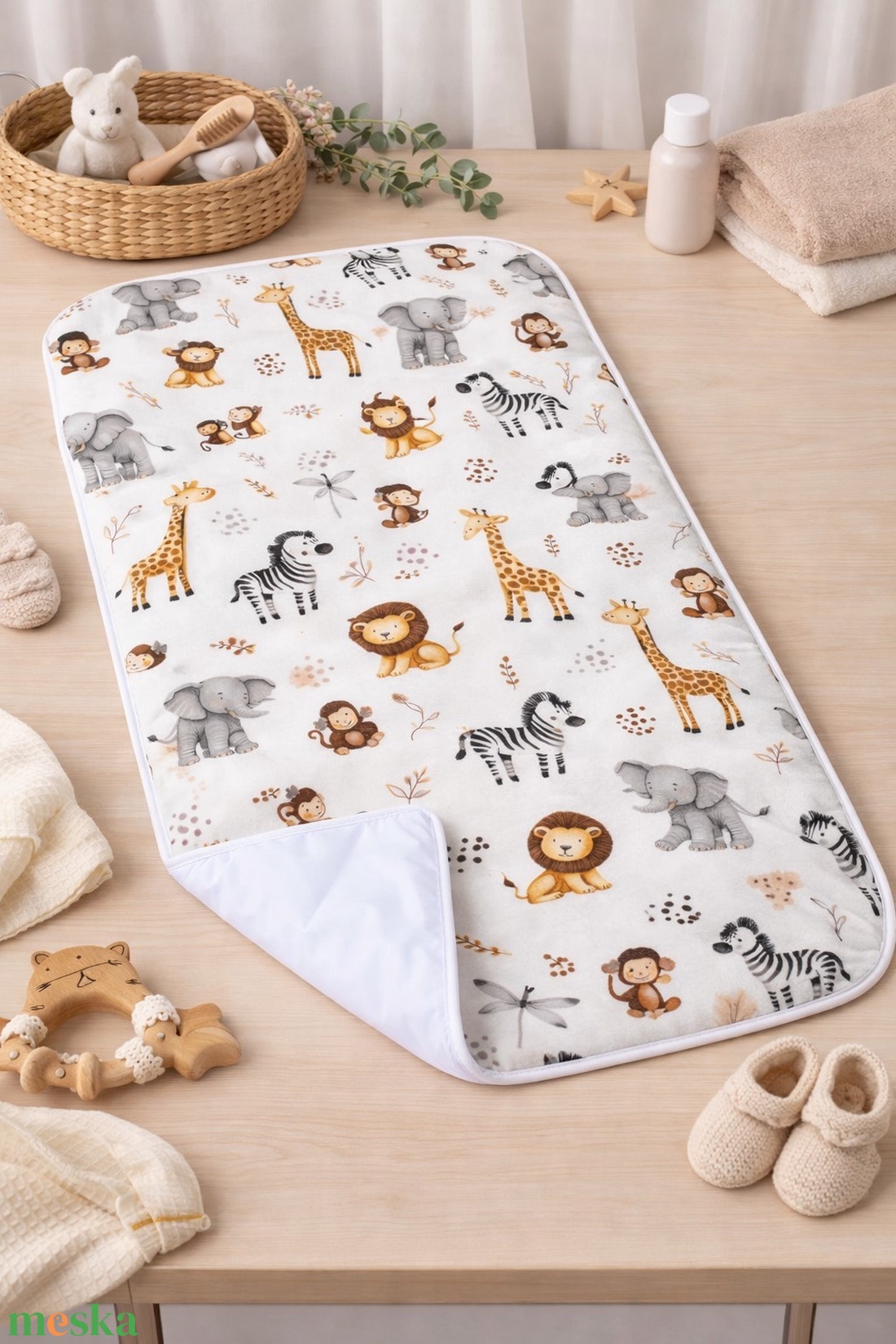 Pelenkázó alátét - Mini safari - baba - mama - pelenkázó, babafürdető kellékek - pelenkázó alátét - Meska.hu