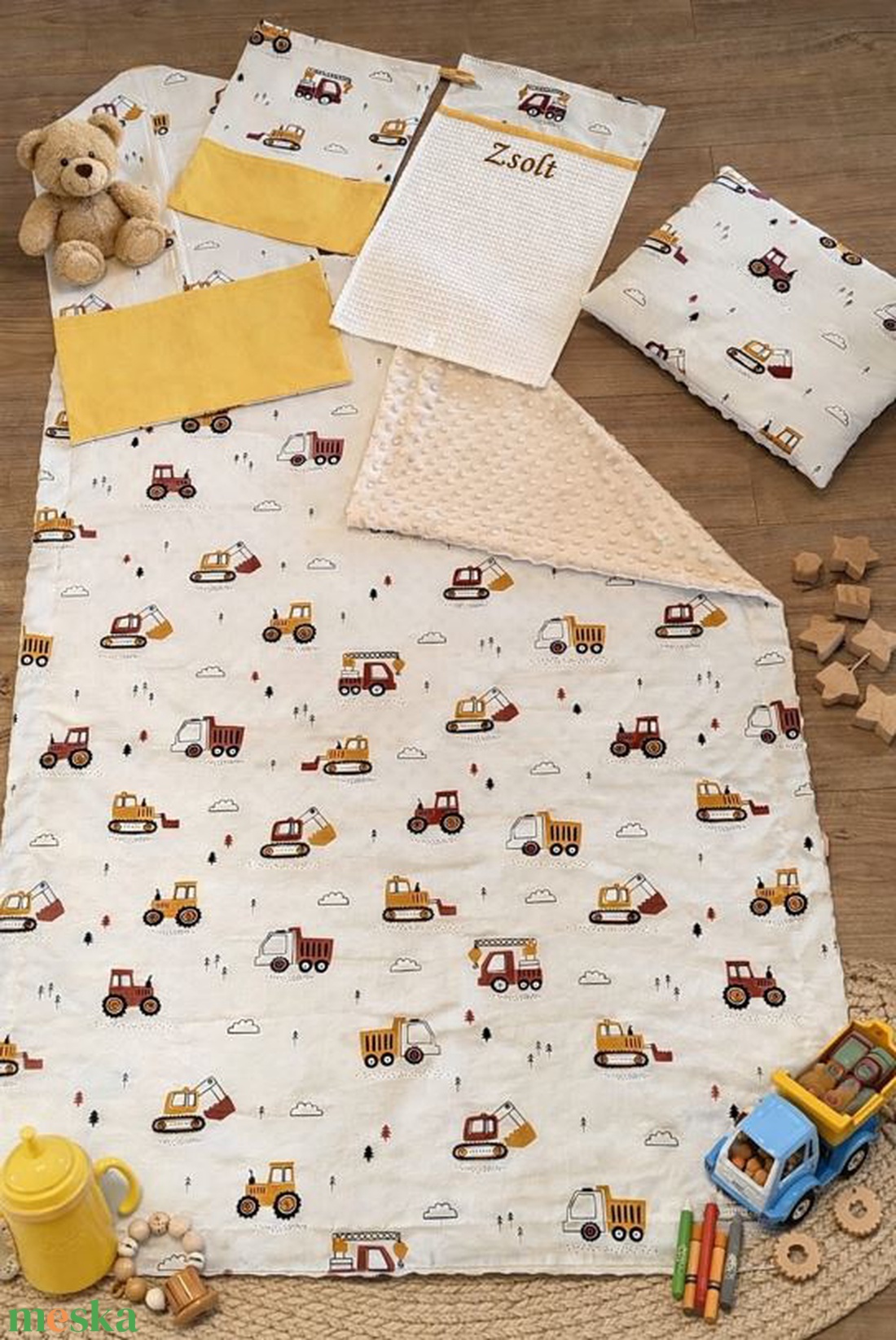 Ovis szett 5 részes - Munkagépes kaland - játék & sport - ovis felszerelés - ovis szett - Meska.hu