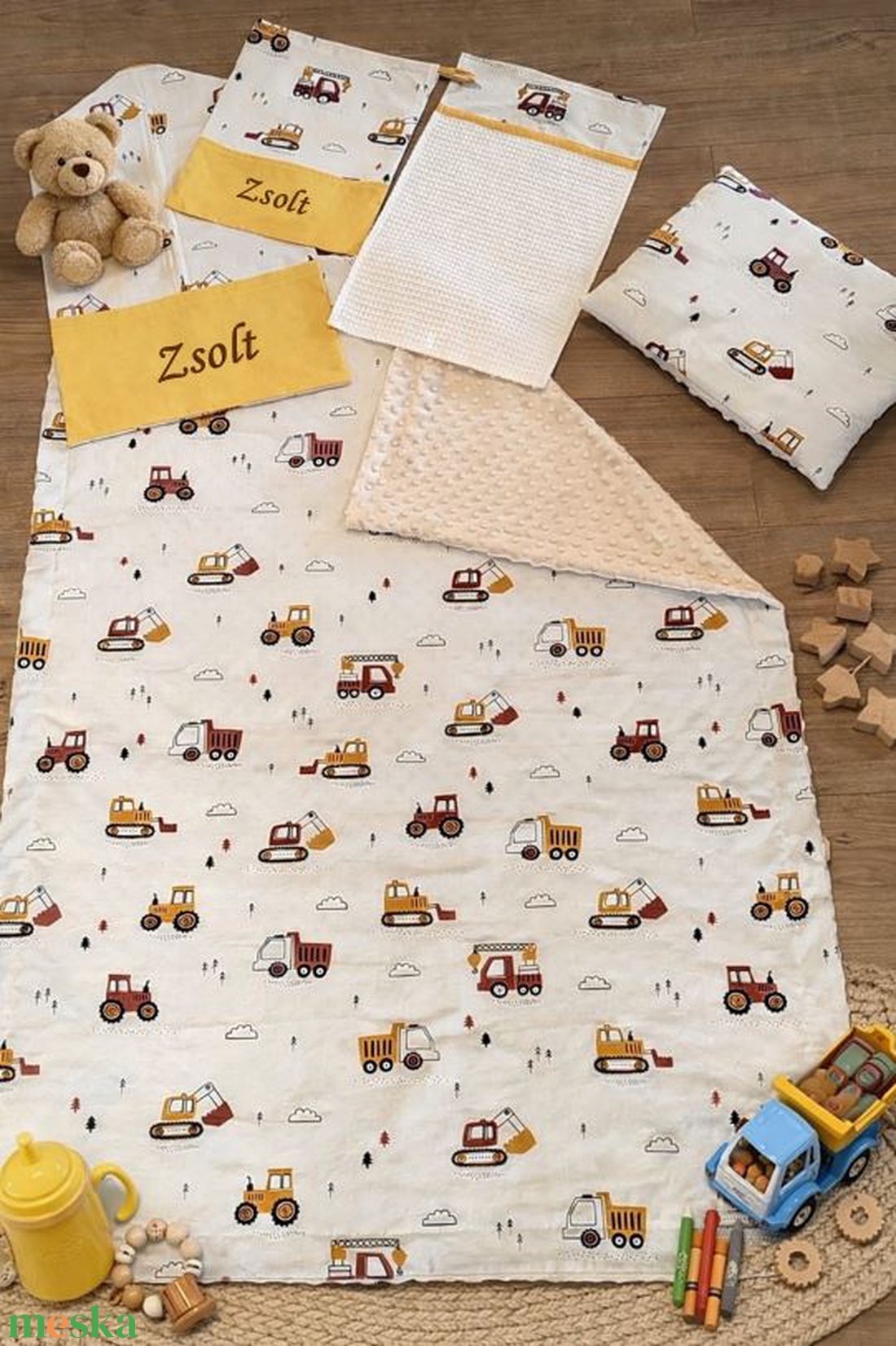 Ovis szett 5 részes - Munkagépes kaland - játék & sport - ovis felszerelés - ovis szett - Meska.hu