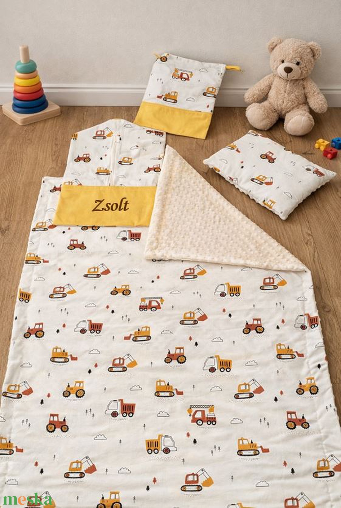 Ovis szett 4 részes - Munkagépes kaland - játék & sport - ovis felszerelés - ovis szett - Meska.hu