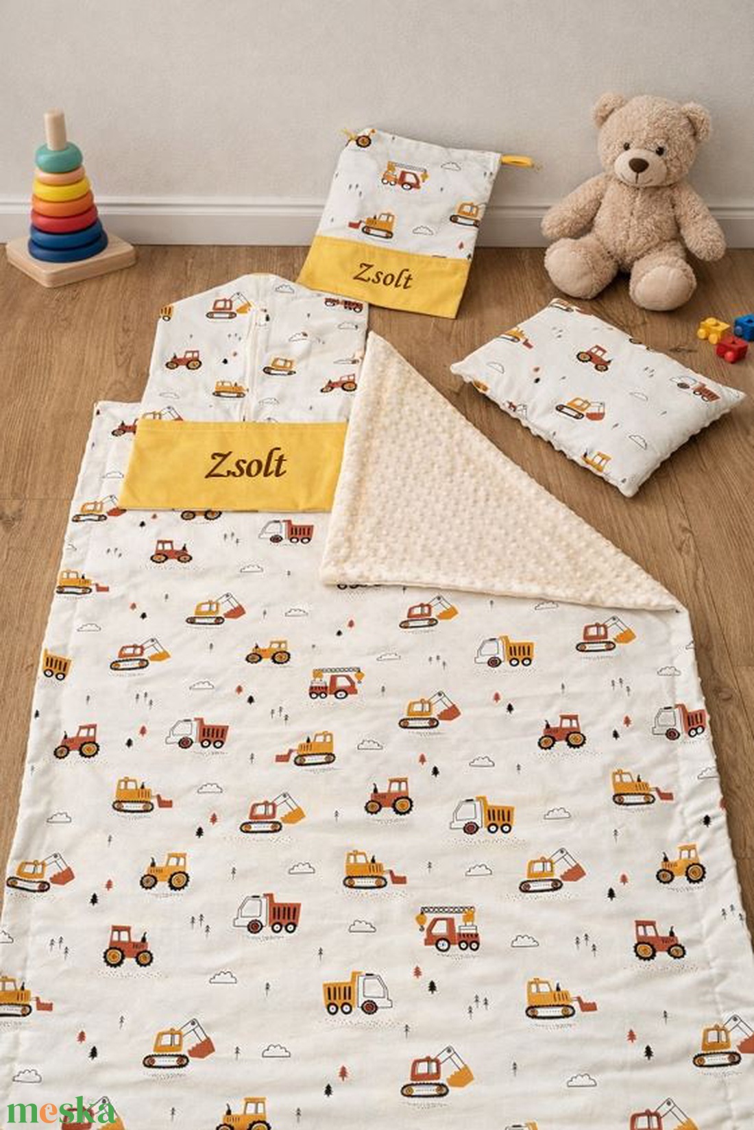 Ovis szett 4 részes - Munkagépes kaland - játék & sport - ovis felszerelés - ovis szett - Meska.hu