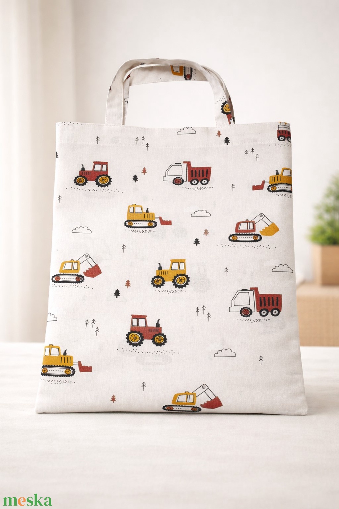 Ovis ágyneműtartó táska - Munkagépes kaland - játék & sport - ovis felszerelés - egyéb ovis kiegészítő - Meska.hu