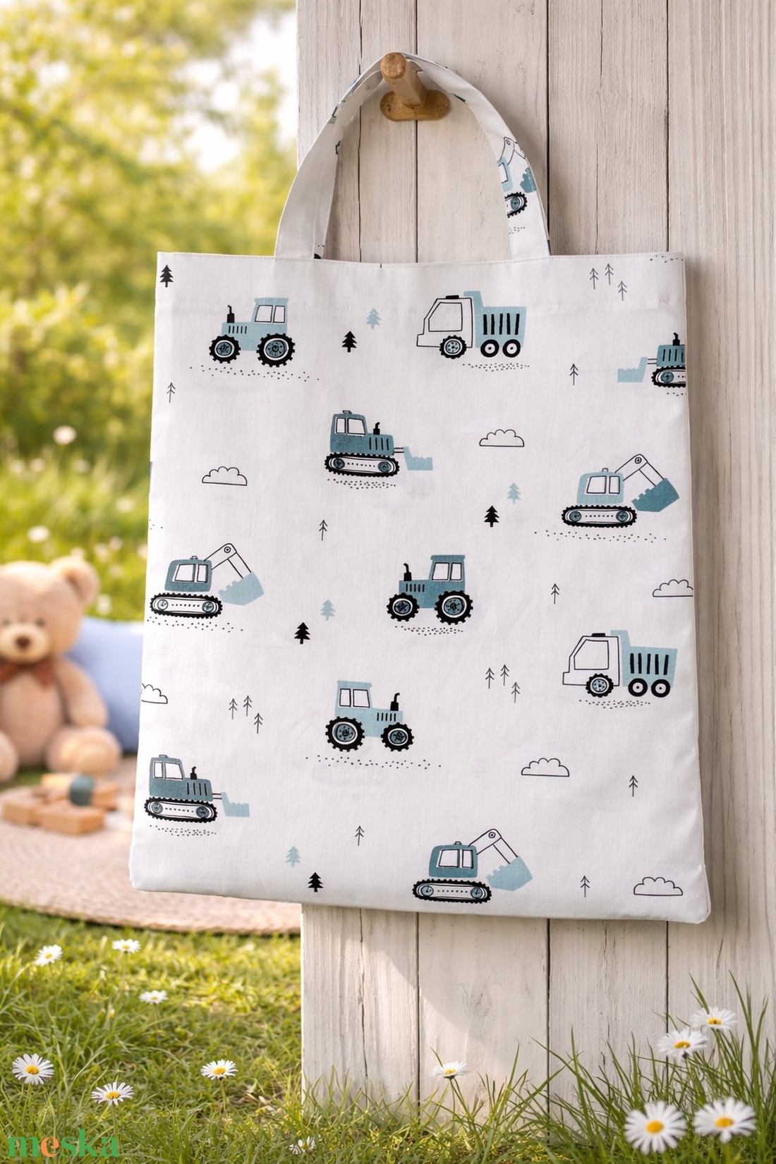 Ovis ágyneműtartó táska - Zsálya építők - játék & sport - ovis felszerelés - egyéb ovis kiegészítő - Meska.hu