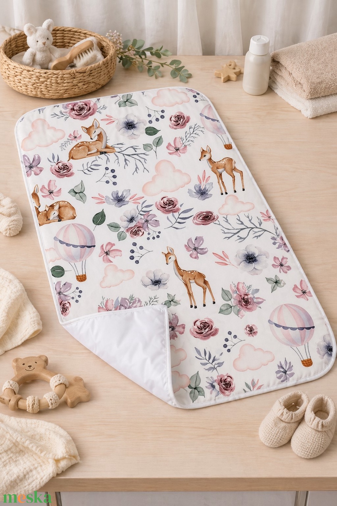 Pelenkázó alátét PRÉMIUM - Őzike liget - baba - mama - pelenkázó, babafürdető kellékek - pelenkázó alátét - Meska.hu