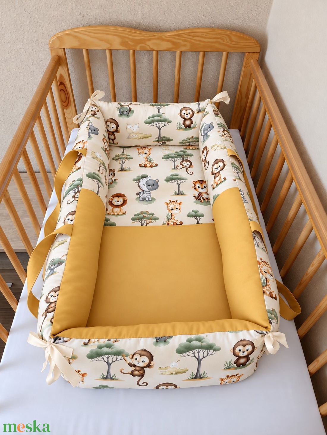 Babafészek téglalap alakú - Szafari kaland II - baba - mama - baba ágynemű - babafészek - Meska.hu